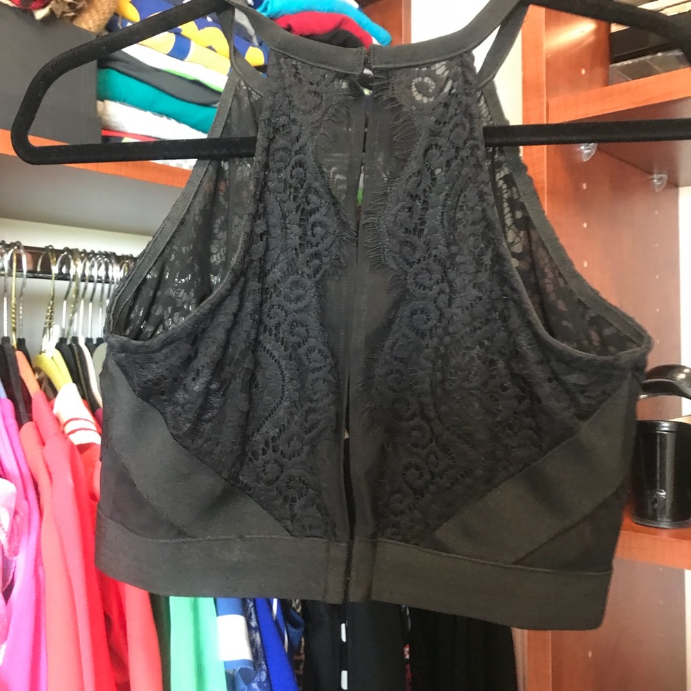 Sexy black crop top size medium